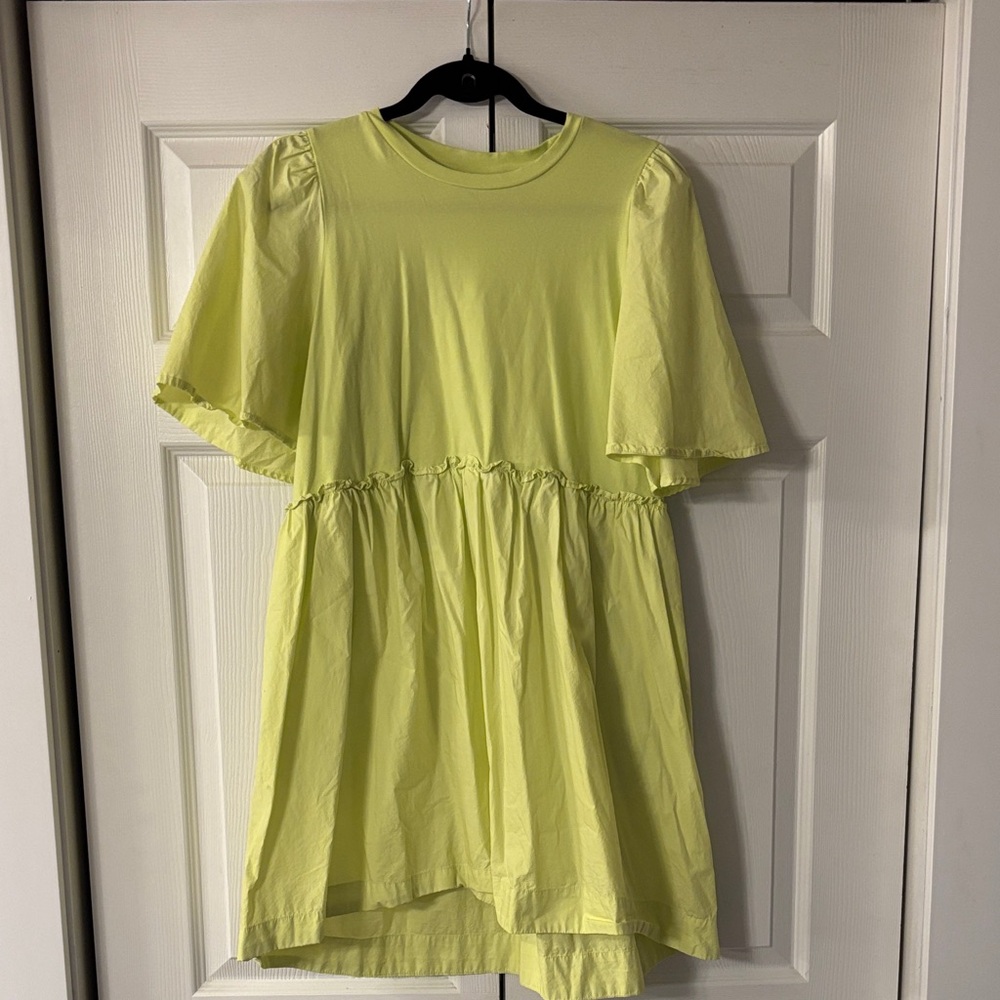 A New Day Light Yellow Midi Dress